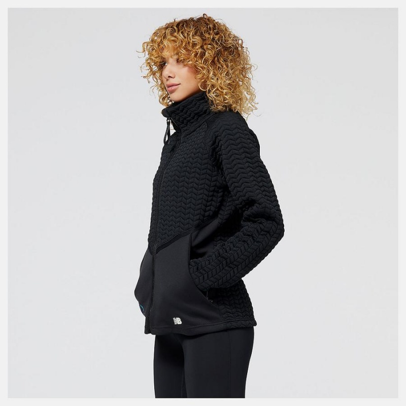 Chaquetas New Balance NYC Marathon Heatloft Athletic Mujer Negras | EC 2077MA