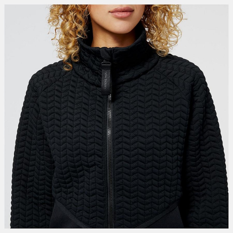 Chaquetas New Balance NYC Marathon Heatloft Athletic Mujer Negras | EC 2077MA