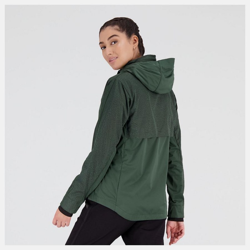 Chaquetas New Balance NYC Marathon PMV Shutter Speed Mujer Verde | EC 2079WY