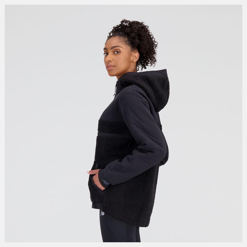 Chaquetas New Balance NYC Marathon Q Speed Sherpa Anorak Mujer Azul Marino | EC 2080EX