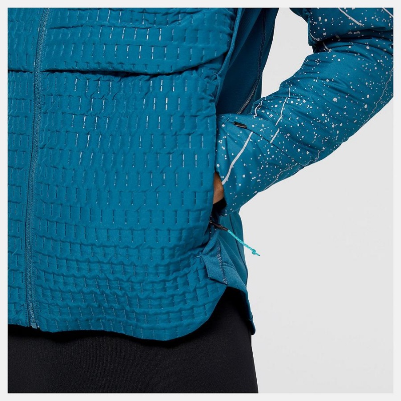 Chaquetas New Balance Reflective Impact Run Heat Hombre Azules | EC 1373BC