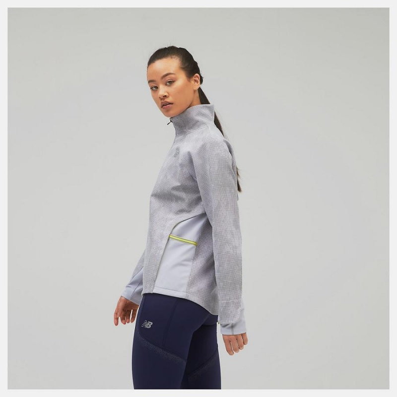Chaquetas New Balance Reflective Impact Run Winter Mujer Plateadas | EC 2083YU