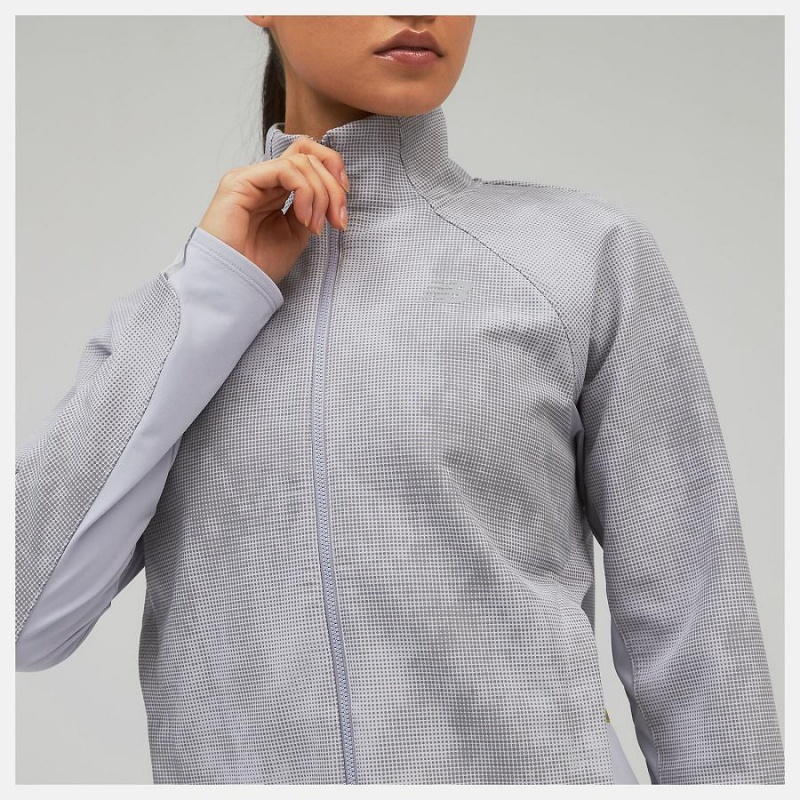 Chaquetas New Balance Reflective Impact Run Winter Mujer Plateadas | EC 2083YU