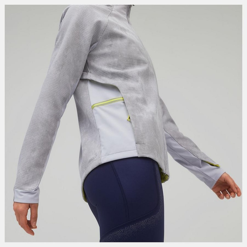 Chaquetas New Balance Reflective Impact Run Winter Mujer Plateadas | EC 2083YU