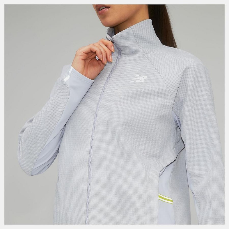 Chaquetas New Balance Reflective Impact Run Winter Mujer Plateadas | EC 2083YU