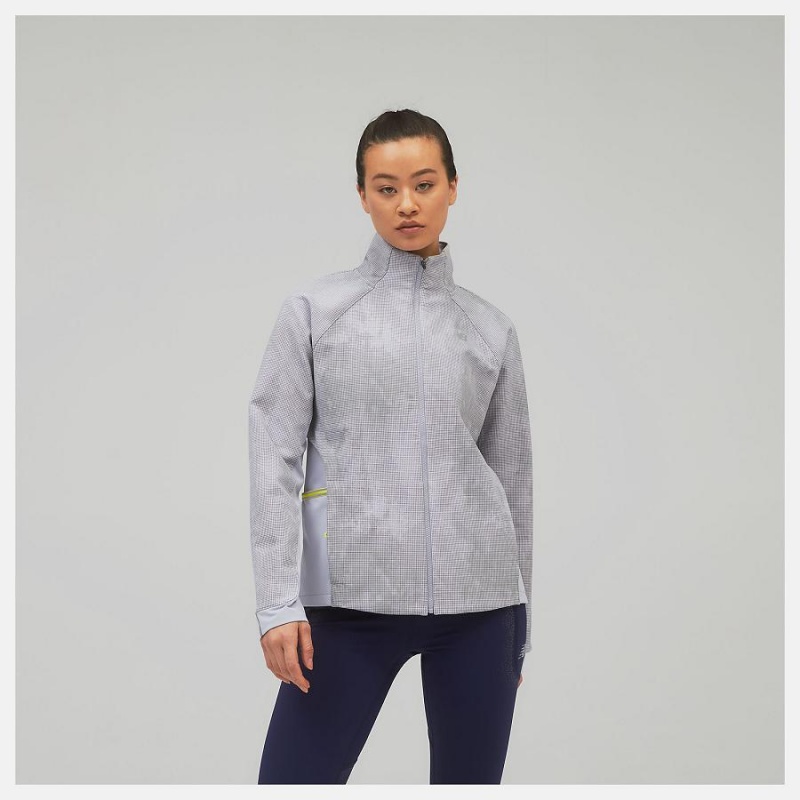 Chaquetas New Balance Reflective Impact Run Winter Mujer Plateadas | EC 2083YU
