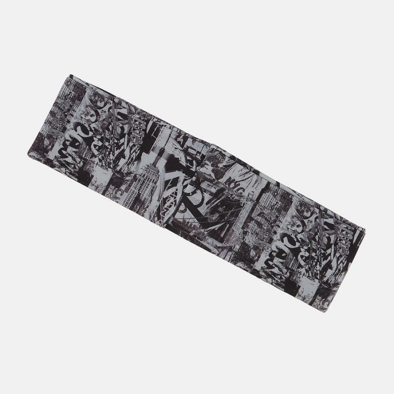 Diadema New Balance NYC Marathon Stretch Mujer Negras | EC 2009PQ