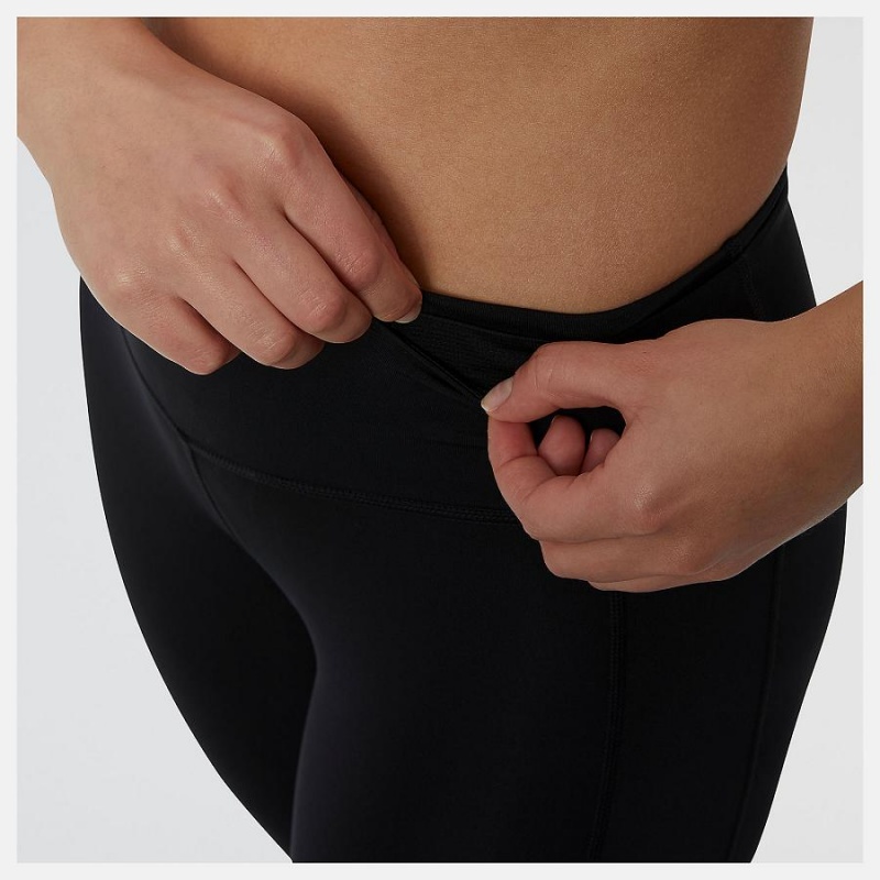 Pantalon New Balance Accelerate Capri Mujer Negras | EC 2087PQ