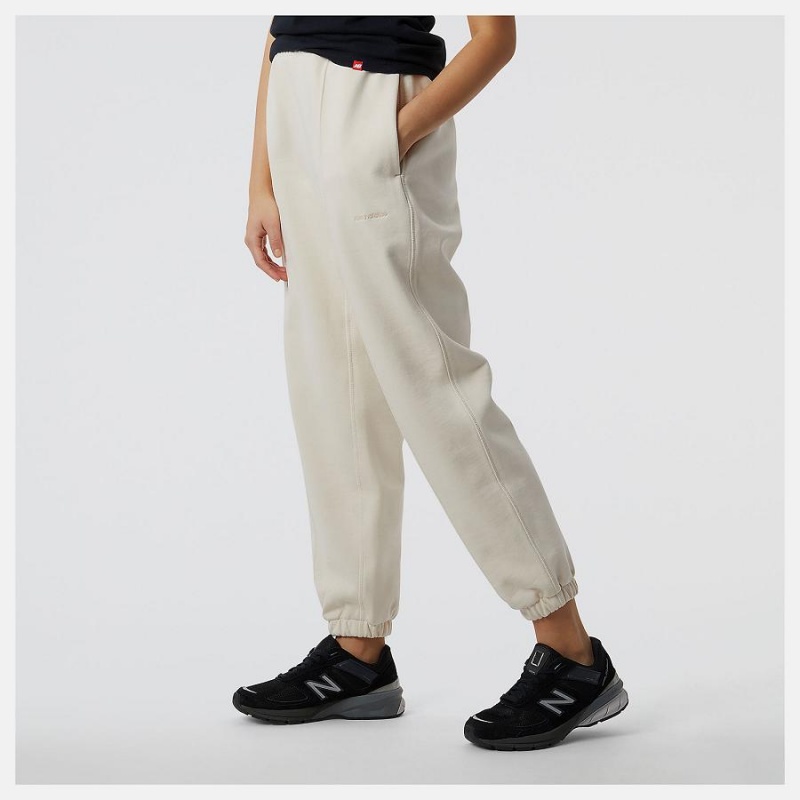 Pantalon New Balance Athletics Nature State French Terry Sweatpant Mujer Blancas | EC 2093HK
