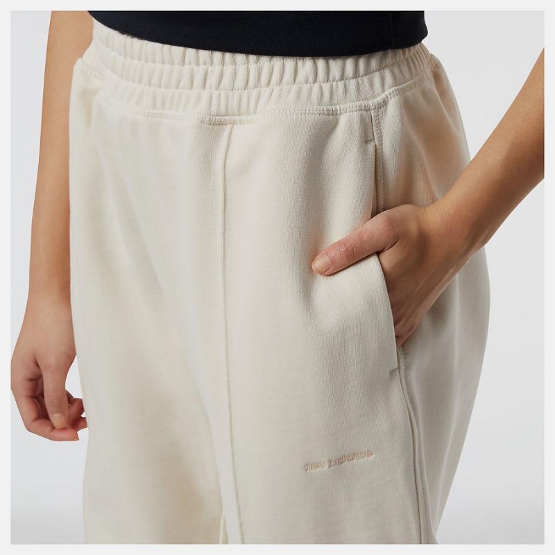Pantalon New Balance Athletics Nature State French Terry Sweatpant Mujer Blancas | EC 2093HK