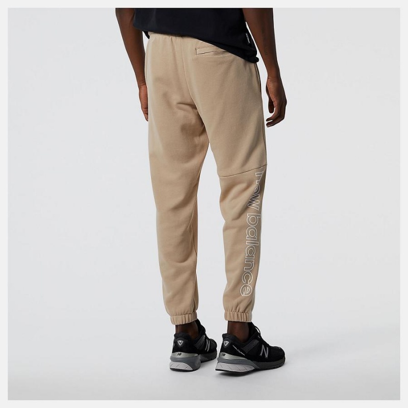 Pantalon New Balance Athletics Renew Askew Sweatpant Hombre Beige | EC 1387SO