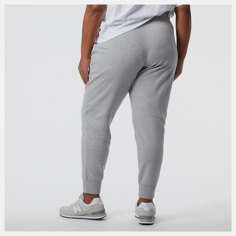 Pantalon New Balance Essentials French Terry Sweatpant Mujer Gris | EC 2095KI