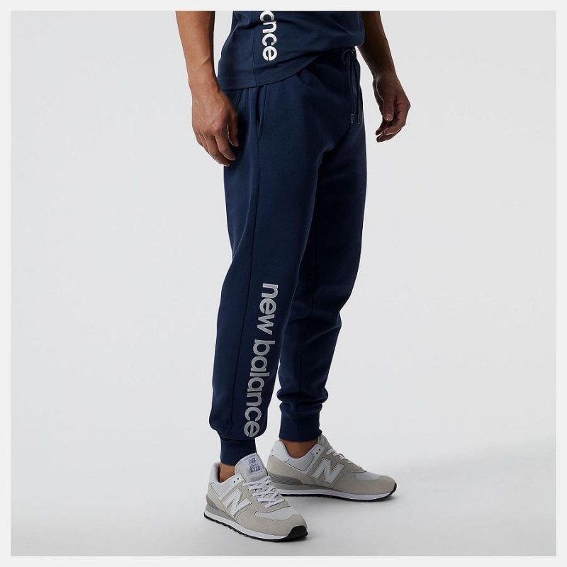 Pantalon New Balance Essentials Metallic Sweatpant Hombre Negras | EC 1392JJ