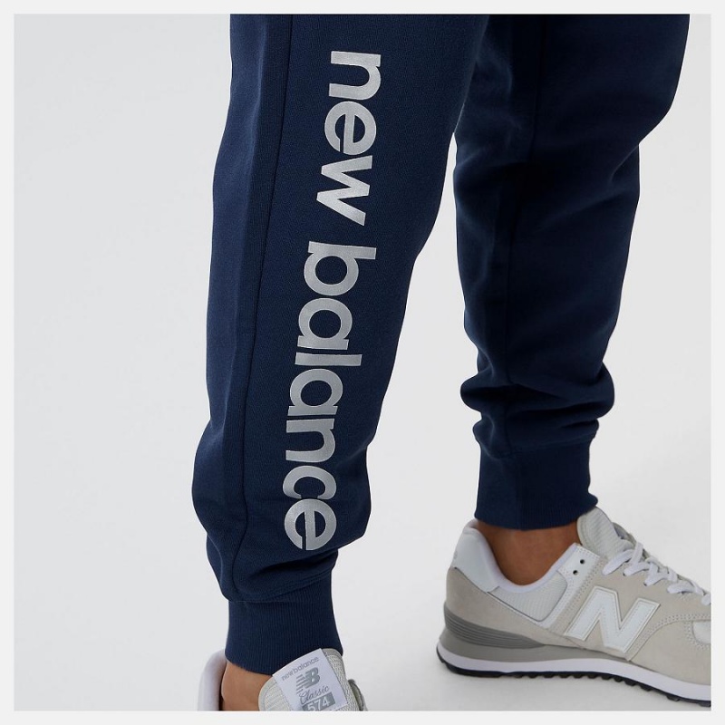 Pantalon New Balance Essentials Metallic Sweatpant Hombre Negras | EC 1392JJ