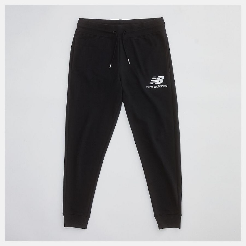 Pantalon New Balance Essentials Stacked Logo Sweatpant Hombre Negras | EC 1394LH