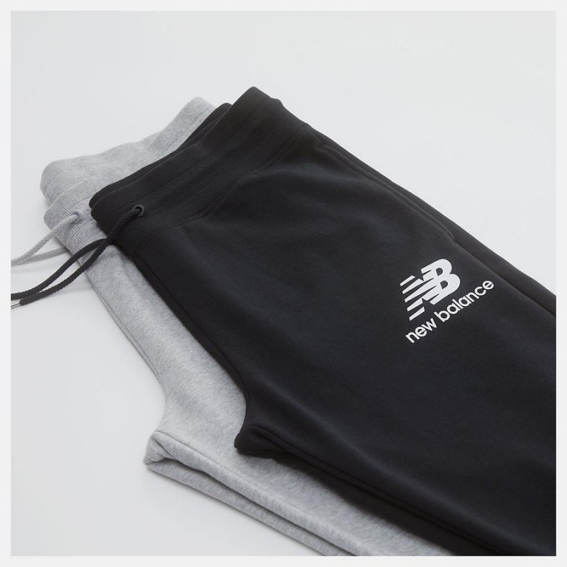Pantalon New Balance Essentials Stacked Logo Sweatpant Hombre Negras | EC 1394LH