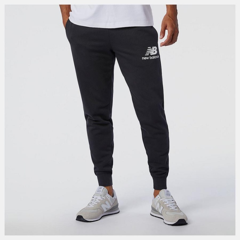 Pantalon New Balance Essentials Stacked Logo Sweatpant Hombre Negras | EC 1394LH