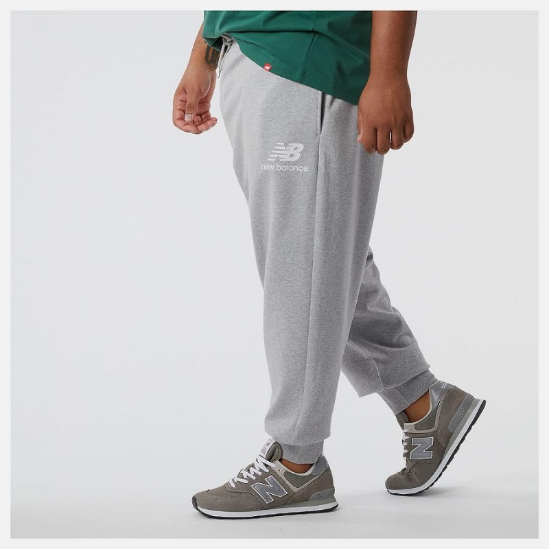 Pantalon New Balance Essentials Stacked Logo Sweatpant Hombre Gris | EC 1393KI
