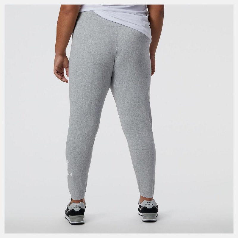 Pantalon New Balance Essentials Stacked Legging Mujer Plateadas | EC 2097ZG