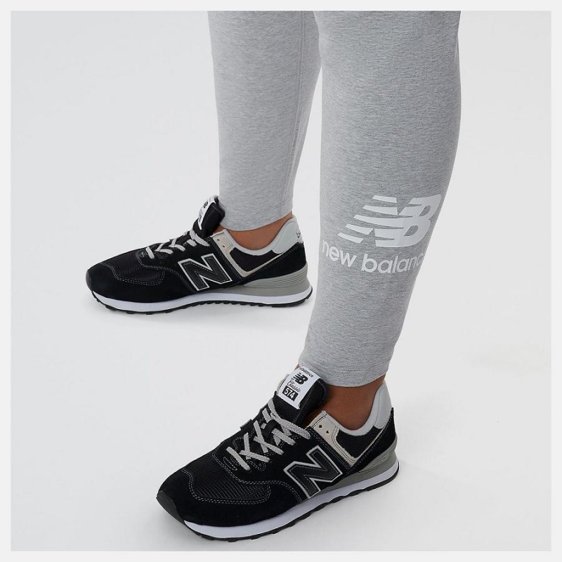 Pantalon New Balance Essentials Stacked Legging Mujer Plateadas | EC 2097ZG