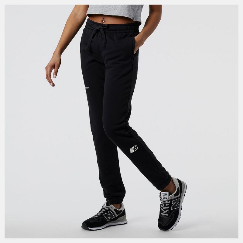 Pantalon New Balance Essentials Sweatpant Mujer Negras | EC 2099CE