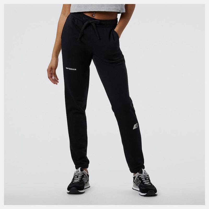 Pantalon New Balance Essentials Sweatpant Mujer Negras | EC 2099CE