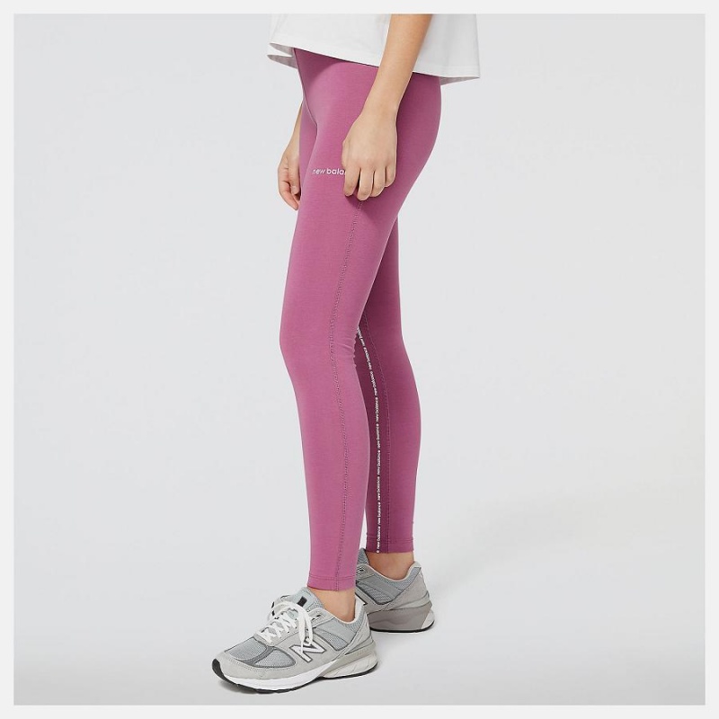 Pantalon New Balance Essentials Tight Mujer Rosas | EC 2100VD
