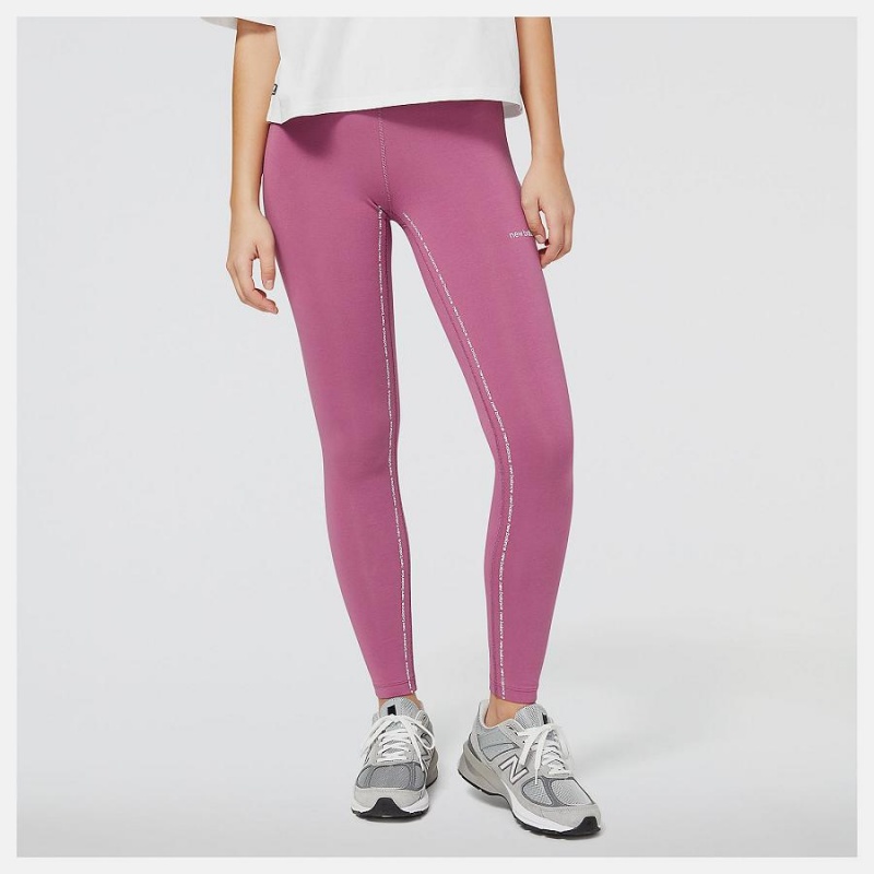 Pantalon New Balance Essentials Tight Mujer Rosas | EC 2100VD