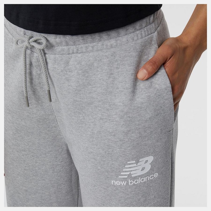 Pantalon New Balance Essentials Wide Legged Sweatpant Mujer Gris | EC 2101BC