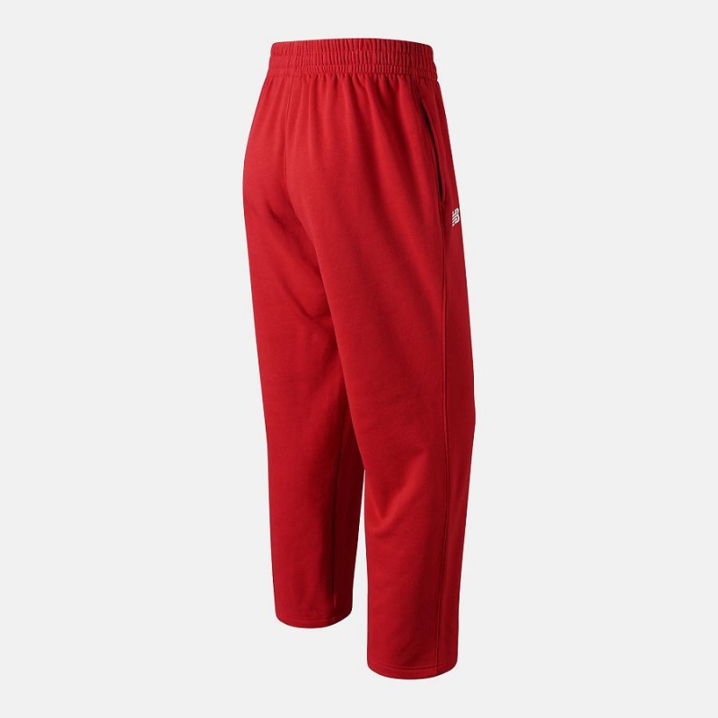 Pantalon New Balance Fleece Hombre Rojas | EC 1395ZG