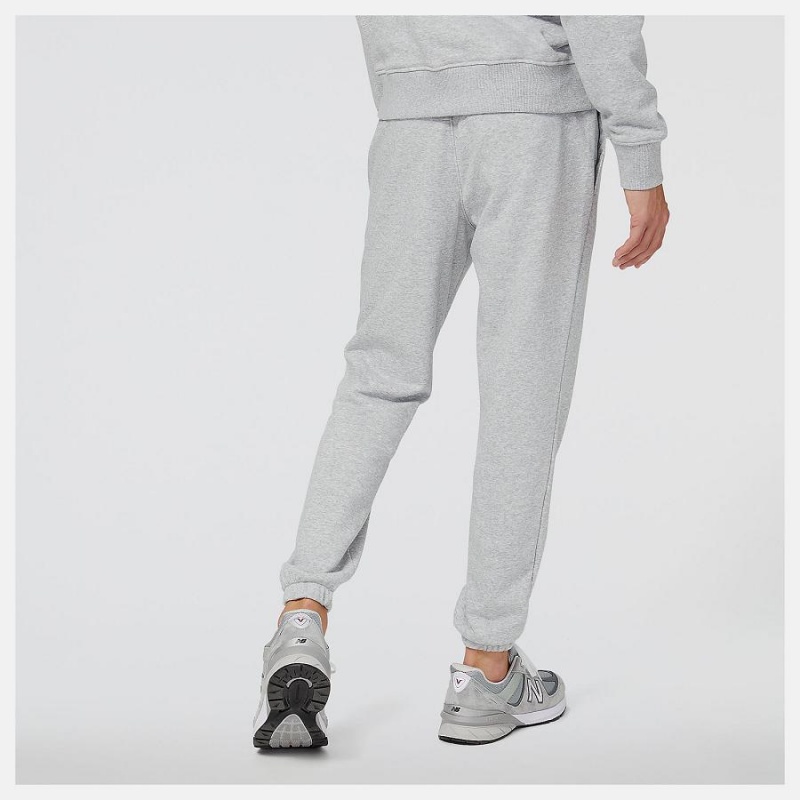 Pantalon New Balance Hoops Fundamentals Hombre Gris | EC 1396XF