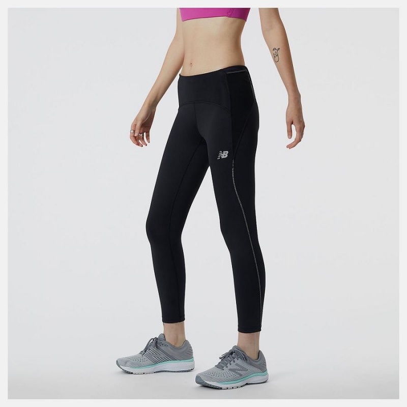 Pantalon New Balance Impact Run Crop Mujer Negras | EC 2102NB