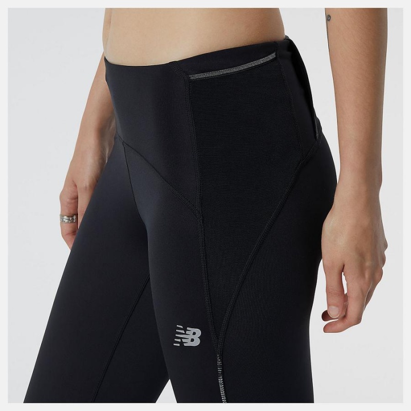 Pantalon New Balance Impact Run Crop Mujer Negras | EC 2102NB