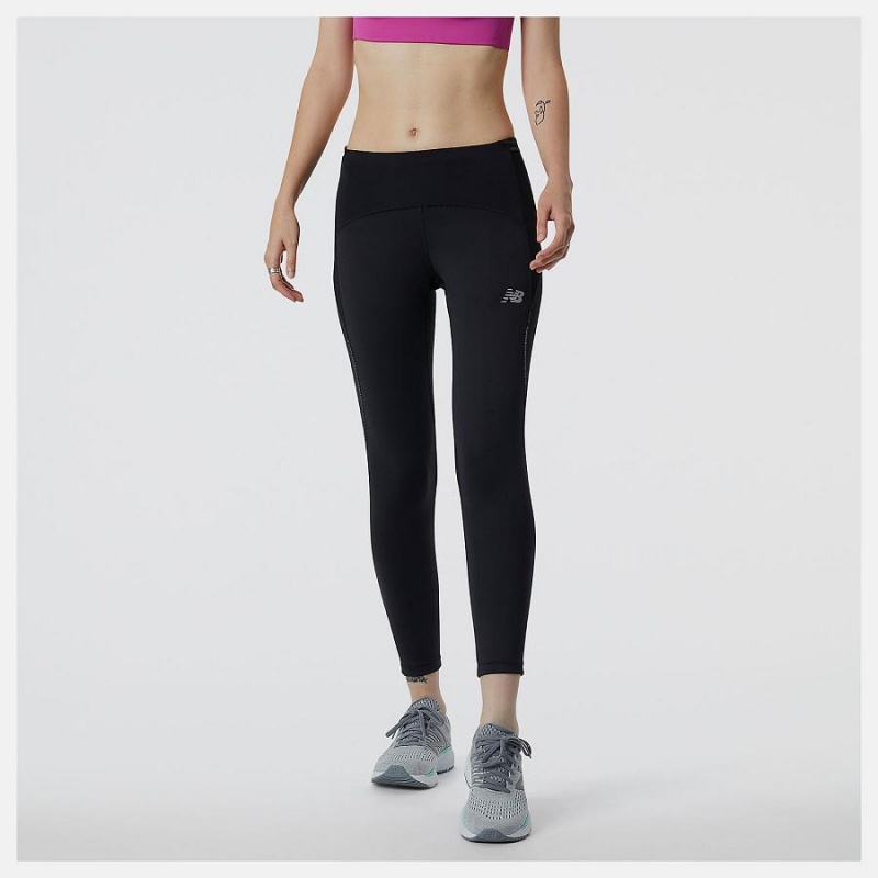 Pantalon New Balance Impact Run Crop Mujer Negras | EC 2102NB