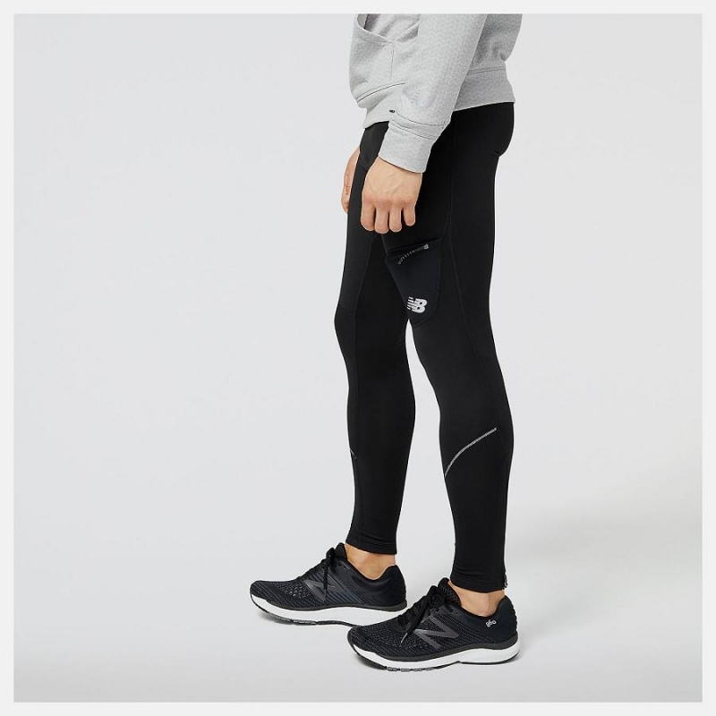 Pantalon New Balance Impact Run Heat Tight Hombre Negras | EC 1397CE