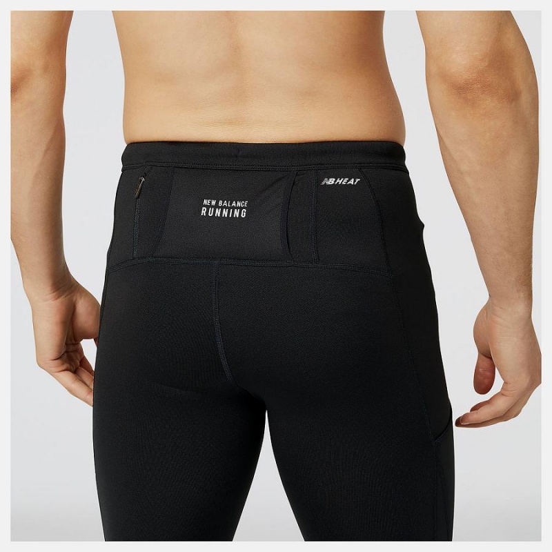 Pantalon New Balance Impact Run Heat Tight Hombre Negras | EC 1397CE