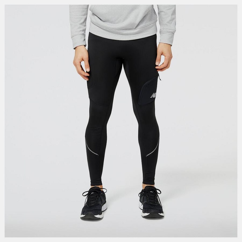 Pantalon New Balance Impact Run Heat Tight Hombre Negras | EC 1397CE