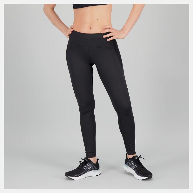 Pantalon New Balance Impact Run Tight Mujer Negras | EC 2104QZ