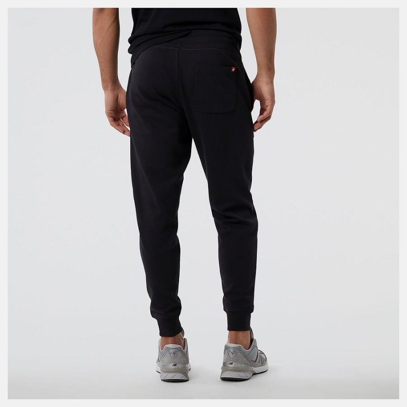 Pantalon New Balance NYC Marathon Essentials Stacked Logo Sweatpant Hombre Negras | EC 1401MA