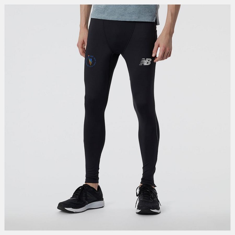 Pantalon New Balance NYC Marathon Impact Run Tight Hombre Negras | EC 1402QZ