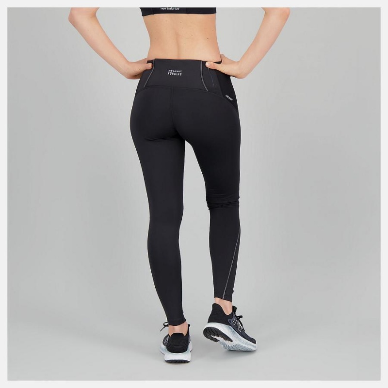 Pantalon New Balance NYC Marathon Impact Run Tight Mujer Negras | EC 2108TV
