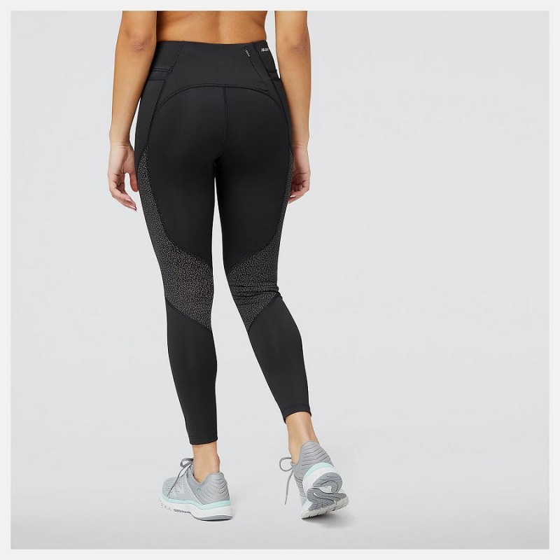 Pantalon New Balance NYC Marathon PMV Shutter Speed 7/8 Tight Mujer Negras | EC 2109YU