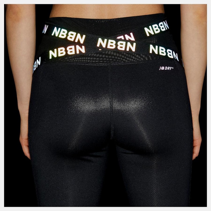 Pantalon New Balance NYC Marathon Q Speed 7/8 Tight Mujer Negras | EC 2110UT