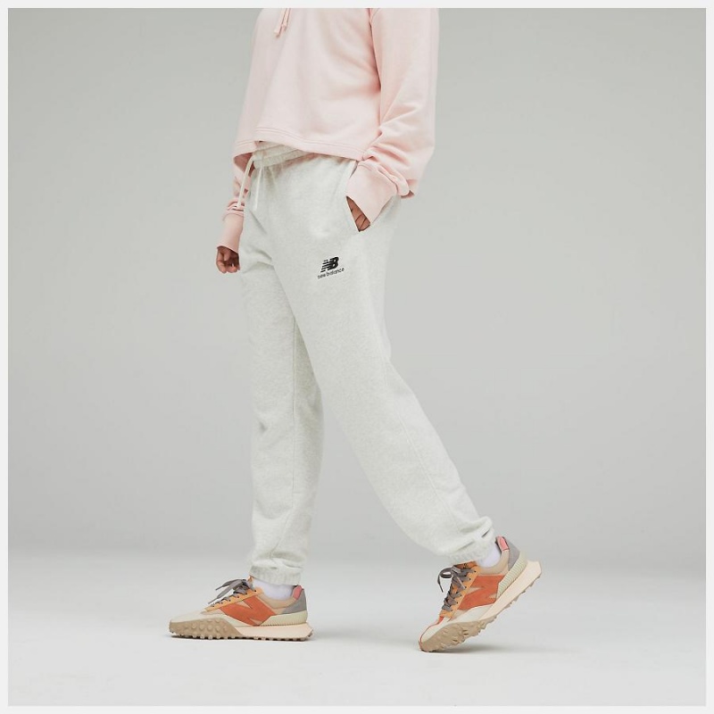 Pantalon New Balance Uni-ssentials French Terry Sweatpant Hombre Blancas | EC 1412AP