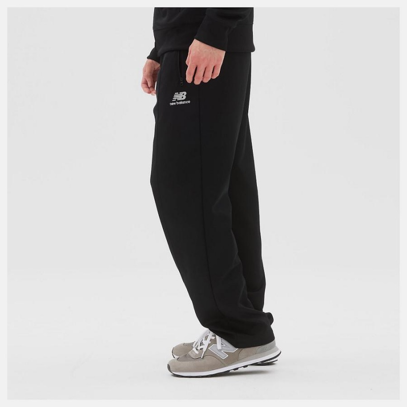 Pantalon New Balance Uni-ssentials Track Hombre Negras | EC 1413SO