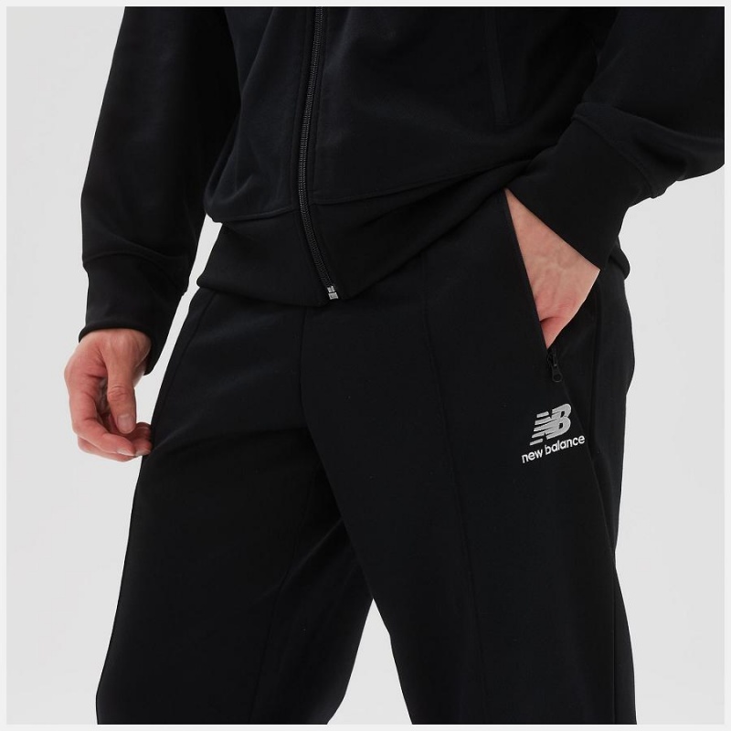 Pantalon New Balance Uni-ssentials Track Hombre Negras | EC 1413SO