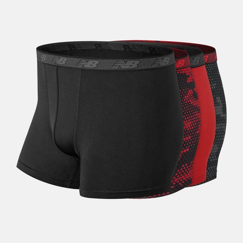 Ropa Interior New Balance Boys Performance Boxer Brief 4 Pack Niños Negras Rojas | EC 1032XF