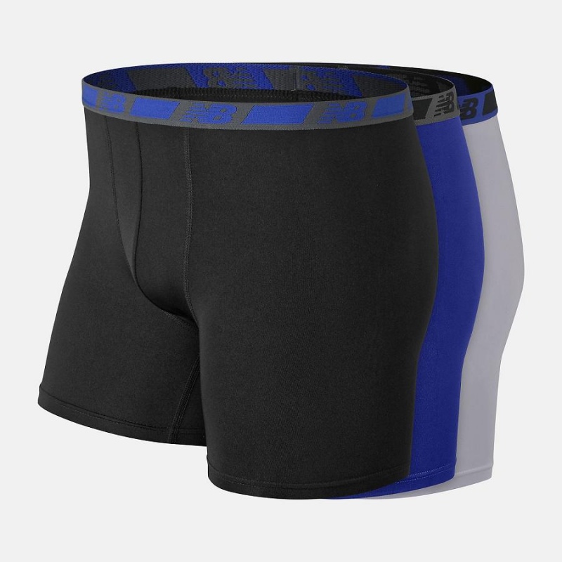 Ropa Interior New Balance Boys Sport Brief 3 Pack Niños Negras Azules | EC 1034VD