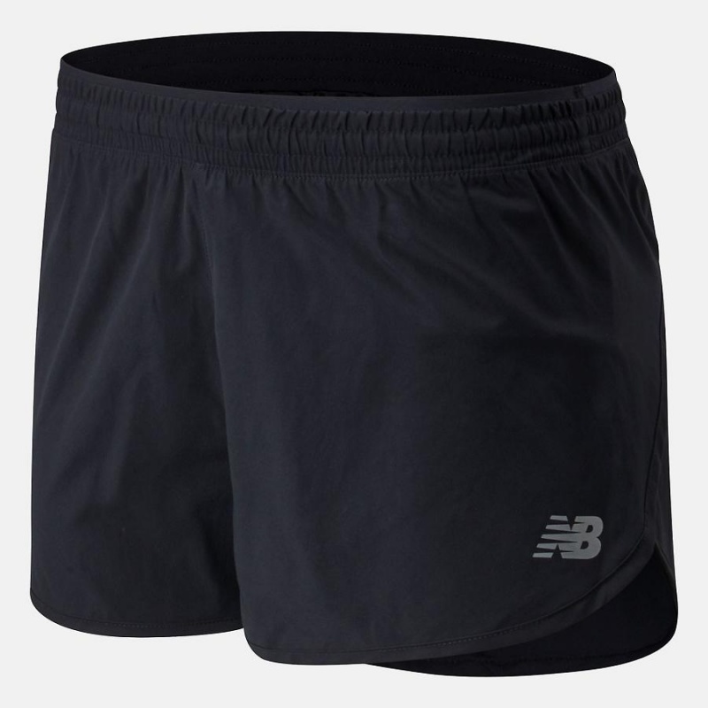 Short New Balance Accelerate 2.5 inch Mujer Negras | EC 2126VD