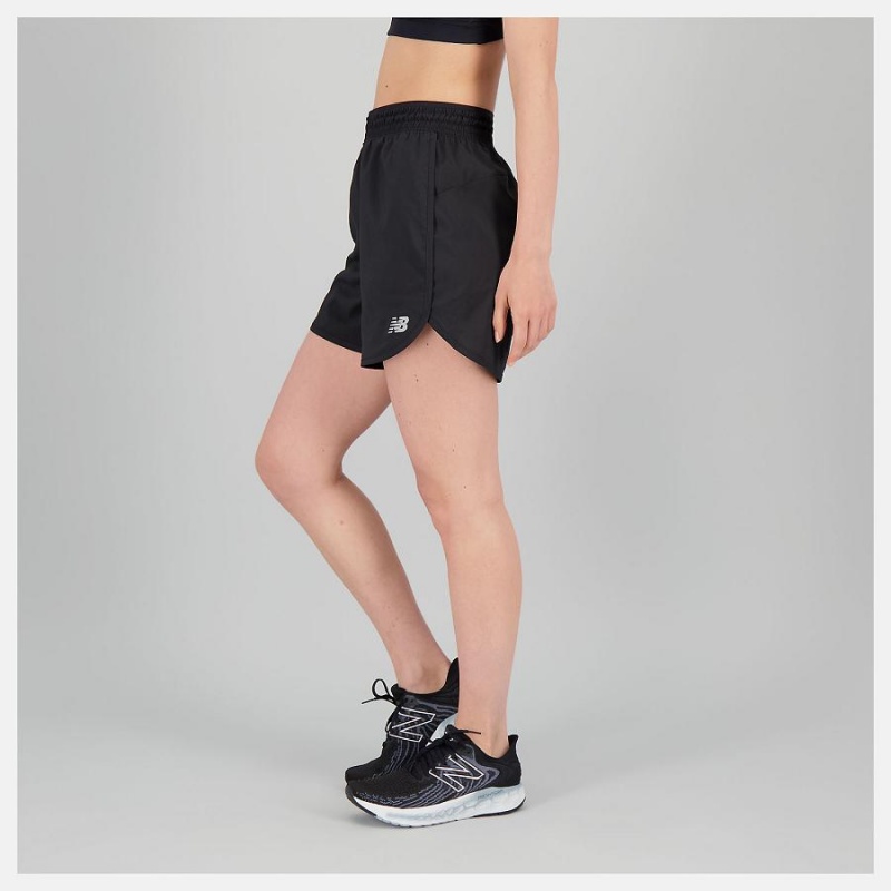 Short New Balance Accelerate 5 inch Mujer Negras | EC 2128NB